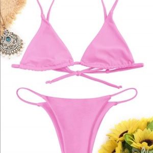 Pink String Zaful Bikini